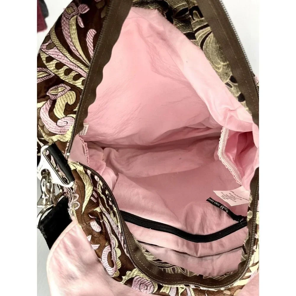 Petunia Pickle Bottom Pink and Purple Diaper Bag with Adjustable Strap FUC